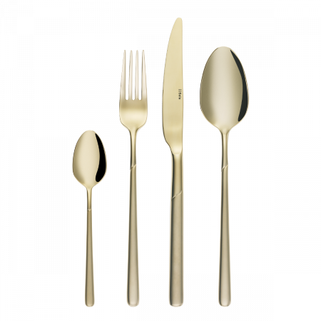 Besteckset 16-tlg. - Kyoto PVD Champagne teilsatiniert